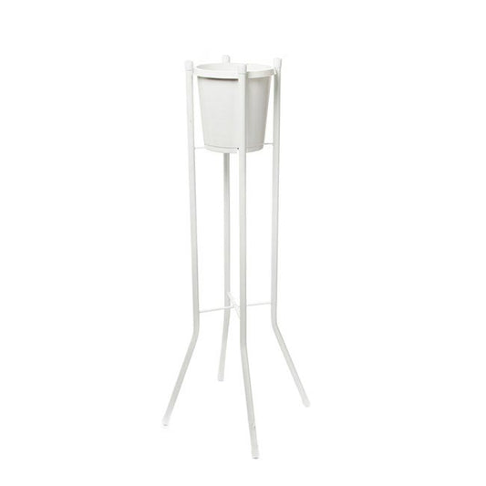 Flower Display Stand Single Bucket 91cmH White