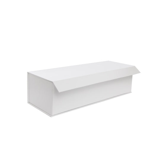 Wine Box Magnetic Lid Ribbed White (11x9x33.5cmH)