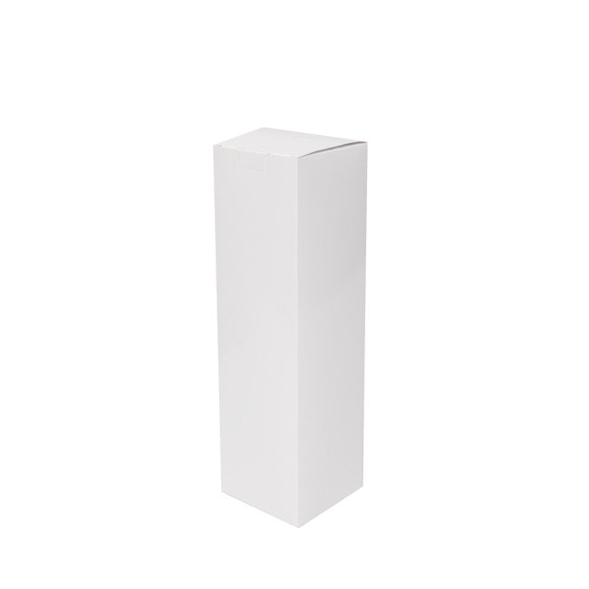 Wine Box Flat Pack Gloss Paper White (9x9x32.5cmH)