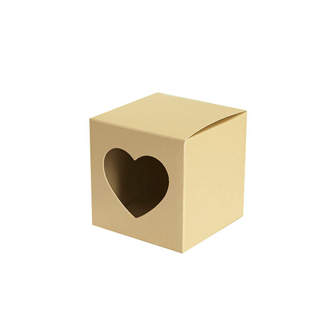 Bomboniere Chocolate Heart Box Gold Pack 20 (70x70x70mmH)