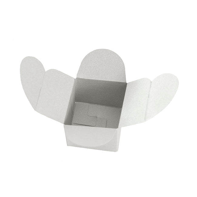 Bomboniere Chocolate Modern Box Silver Pack 20 (45x45x55mmH)