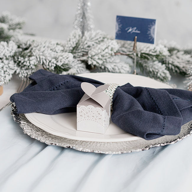 Bomboniere Chocolate Modern Box Silver Pack 20 (45x45x55mmH)