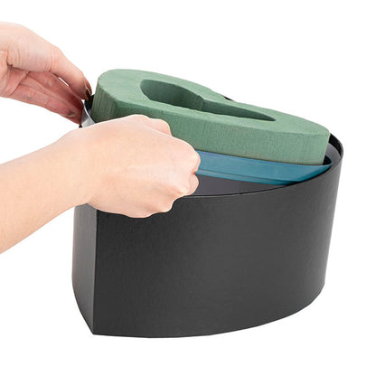 Strass Open Heart Large Plastic Base (24cm)