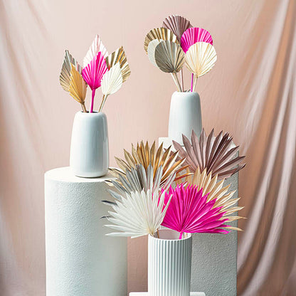 Preserved Dried Palm Spear Leaf Hot Pink (45-50cmH)