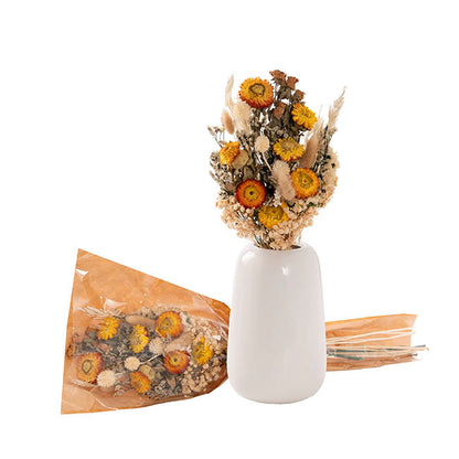 Preserved Dried Mixed Flower Arrangement Beige (55cmH)