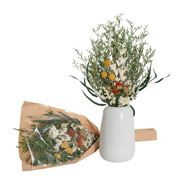 Preserved Dried Mixed Flower Arrangement Green (55cmH)