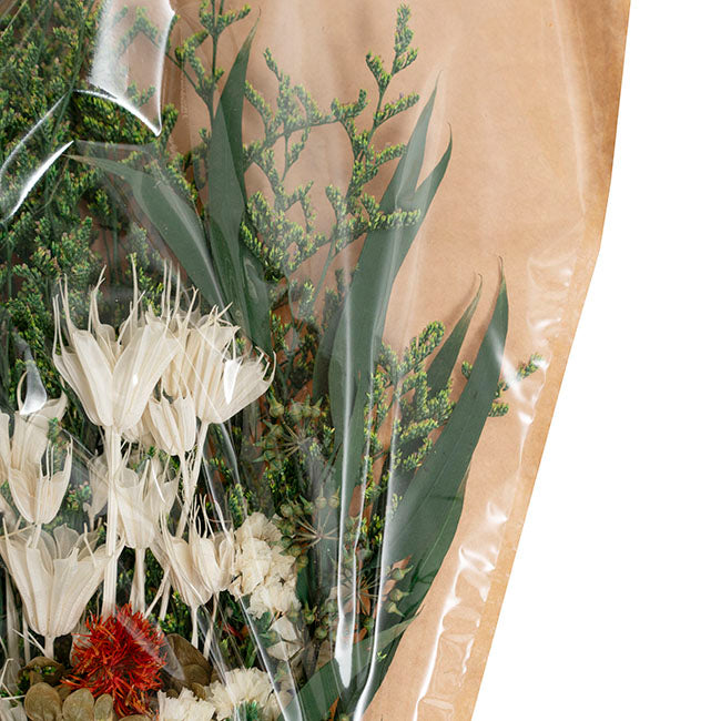 Preserved Dried Mixed Flower Arrangement Green (55cmH)