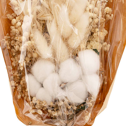 Preserved Dried Mixed Flower Arrangement Creamy White(55cmH)