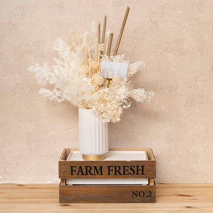 Preserved Dried Anna Hydrangea Stem Large White (68cmH)