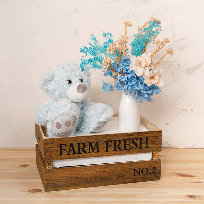 Preserved Dried Baby's Breath Bunch Soft Blue (57cmH)