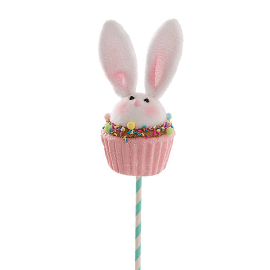 Bunny Cupcake Pick Pack 2 Pink (9.5x7x33cmH)