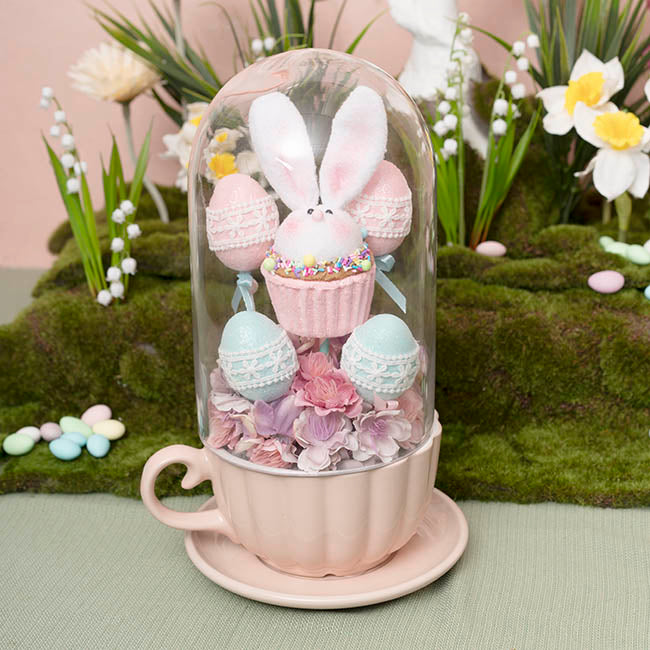 Bunny Cupcake Pick Pack 2 Pink (9.5x7x33cmH)