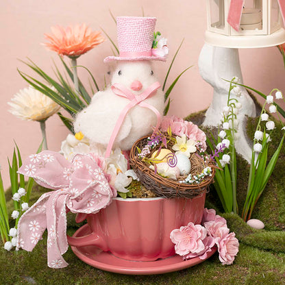 White Chicks w Hat Pack 2 Pink (25x10x20cm)