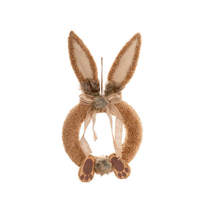 Rabbit Wreath Brown (30x54cmH)