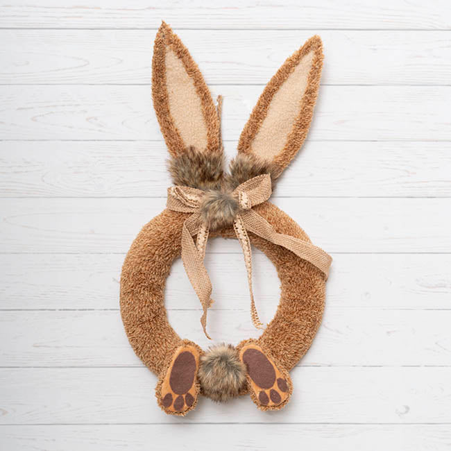 Rabbit Wreath Brown (30x54cmH)
