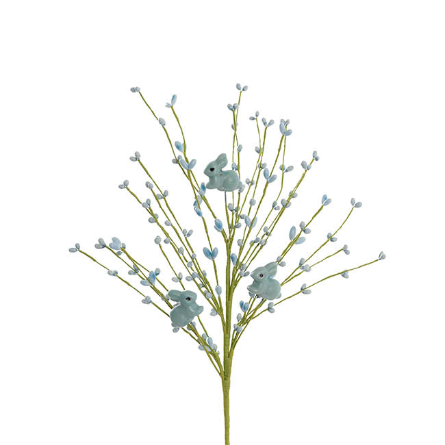 Decorative Bunny Spray Blue (48cmH)
