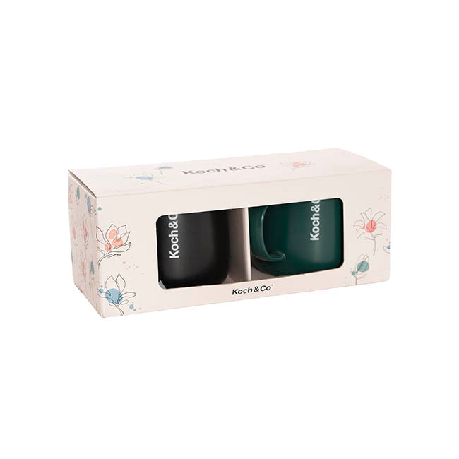 Koch & Co Edition Mug S2 Green & Black (8.5cmDx9cmHx12.5cmW)