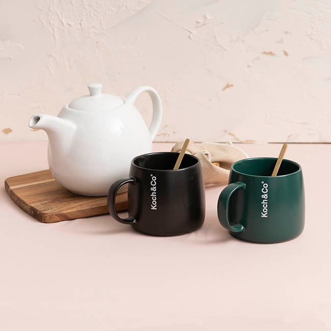 Koch & Co Edition Mug S2 Green & Black (8.5cmDx9cmHx12.5cmW)