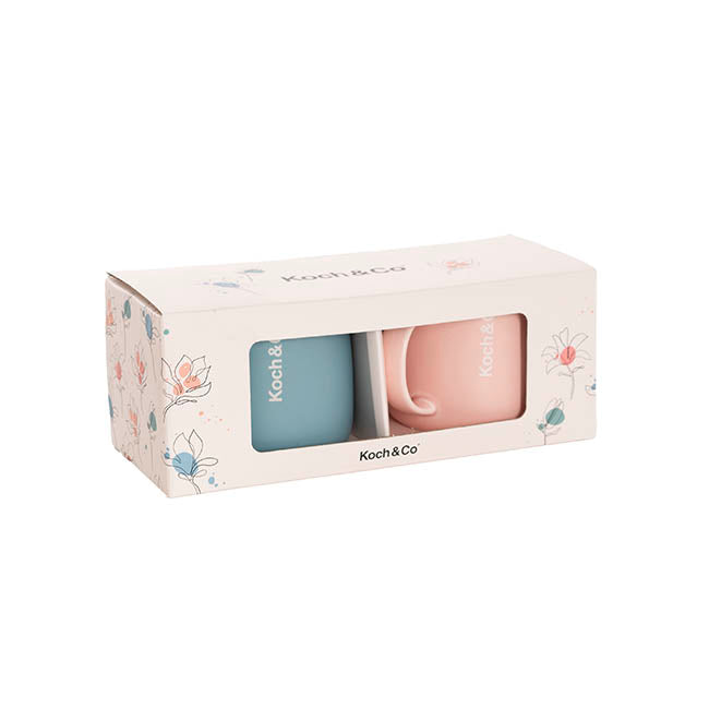 Koch & Co Edition Mug S2 Pink & Blue (8.5cmDx9cmHx12.5cmW)