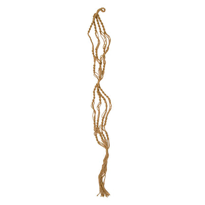 Macrame Hanging Double Pot Holder Twist Natural (140cm)