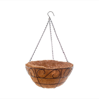 Metal Hanging Basket Scroll with Insert (30.5cm)