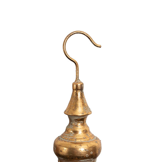 Hanging Metal Planter Pot Brushed Gold (34.5x94cmH)