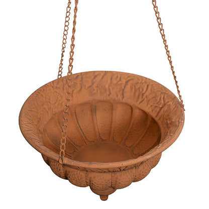 Hanging Metal Planter Pot Rustic Brown (34.5x94cmH)