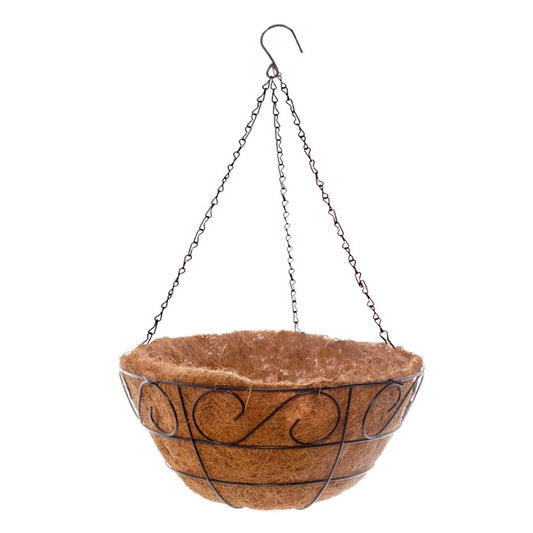 Metal Hanging Basket Scroll with Insert (40.5cm)