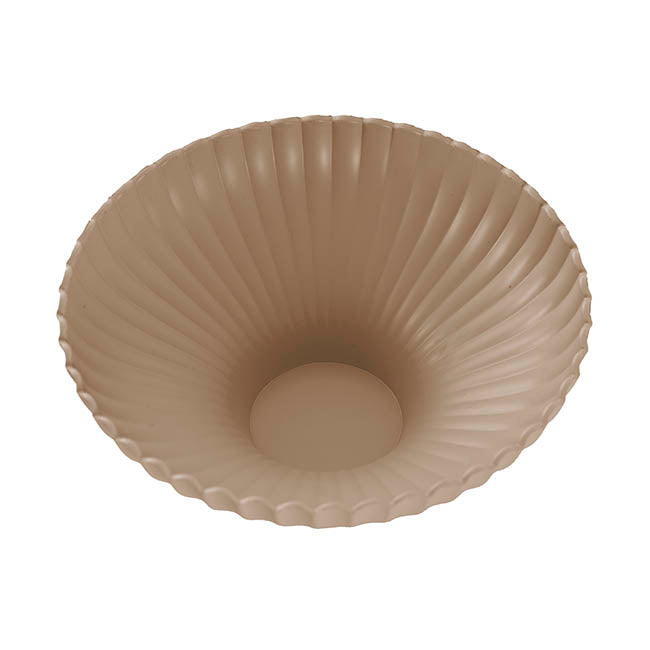 Scallop Bowl Matte Taupe (24cmDx10cmH)