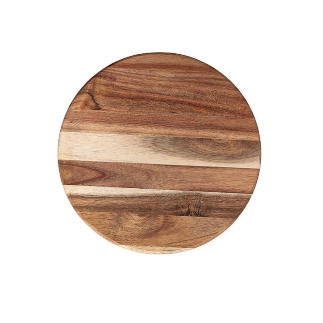 Acacia Wood Round Serving Board Brown (25cmDx1.5cmH)