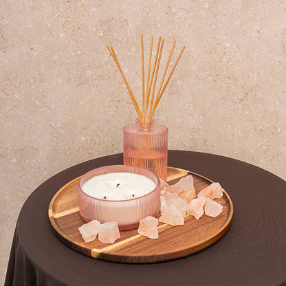Acacia Wood Round Serving Tray Brown (25cmDx1.5cmH)