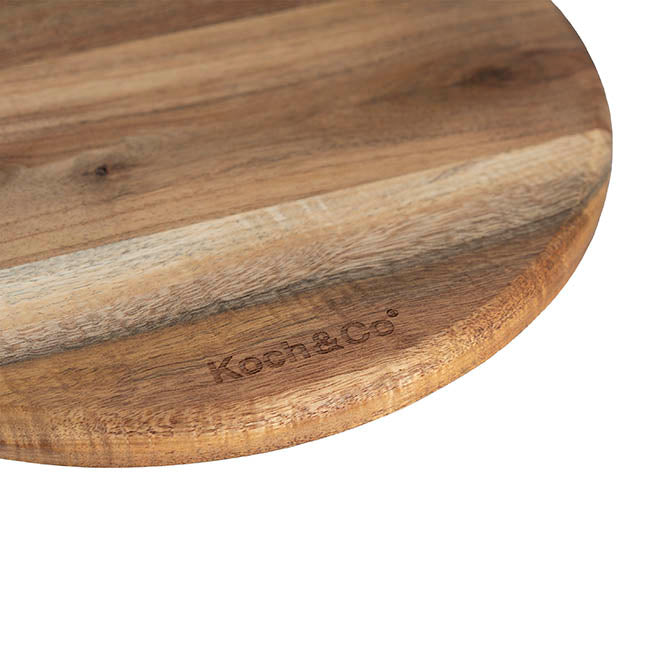Acacia Wood Round Serving Tray Brown (30cmDx1.5cmH)