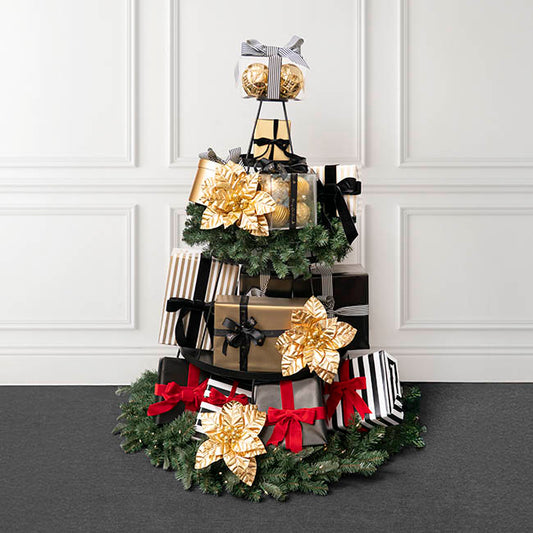 Stackable Metal Stand w Plates Set 4 Black (120cmH)