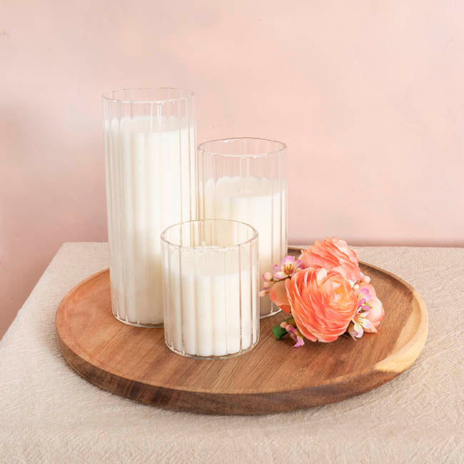 Acacia Wood Round Serving Tray Brown (20cmDx1.5cmH)