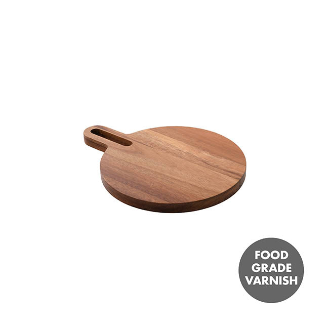 Round Acacia Wood Paddle Serving Board Brown (20x26x1.5cmH)