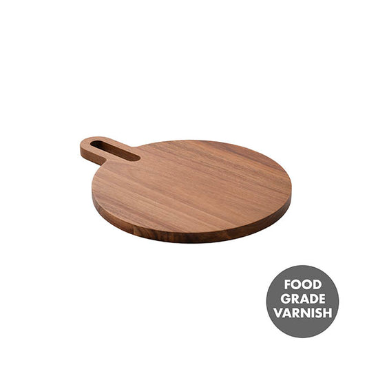 Round Acacia Wood Paddle Serving Board Brown (26x33x1.5cmH)