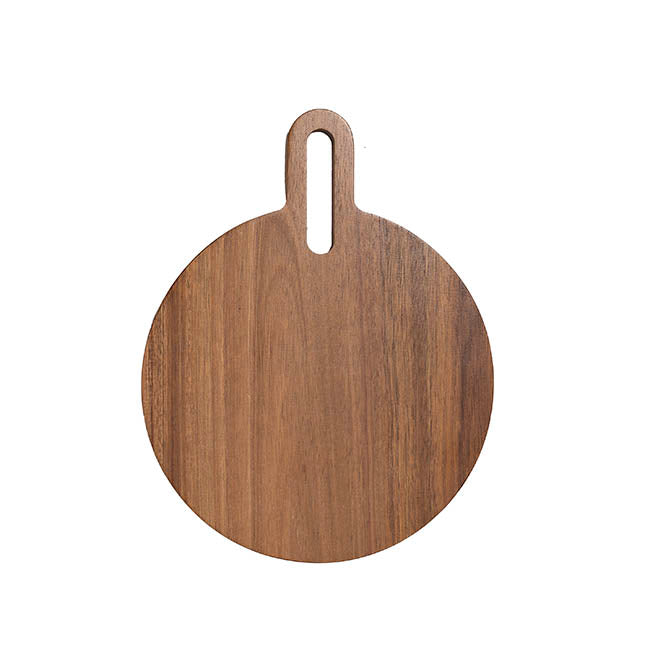 Round Acacia Wood Paddle Serving Board Brown (26x33x1.5cmH)