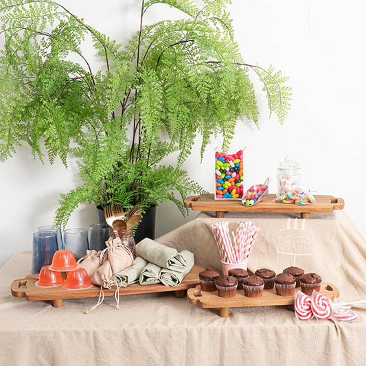 Acacia Wood Serving Board Stand Brown (58x23x5cmH)