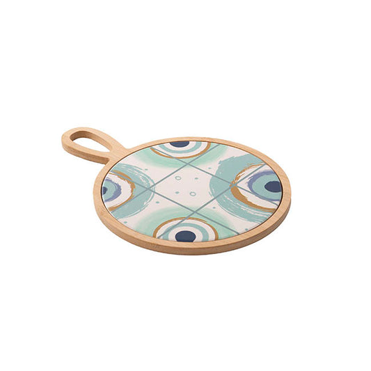 The Eye Bamboo Ceramic Paddle Board Beige (22x30x1.5cmH)