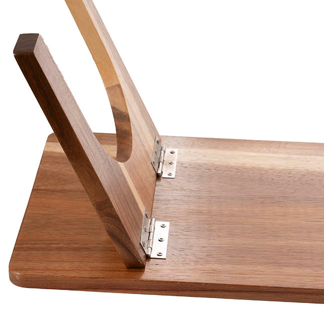 Foldable Acacia Wood Serving Table Brown (80x25x20cmH)