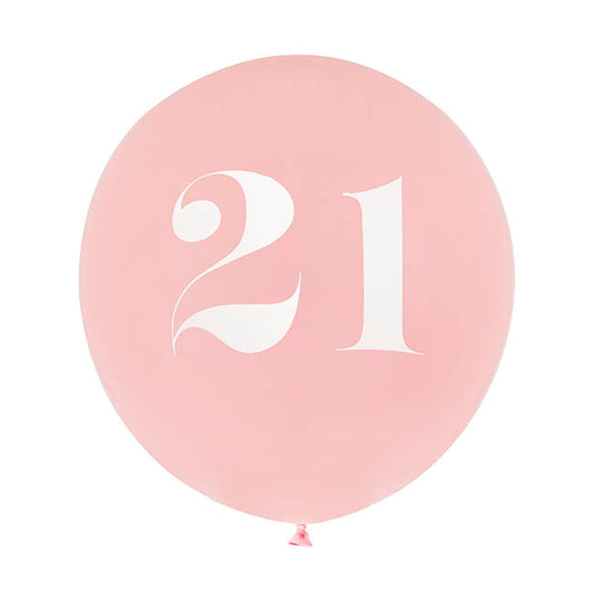 21st Birthday Assorted Party Balloons Set 6 Pink (30cmD)