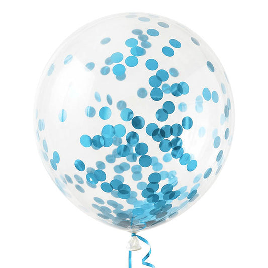 Confetti Balloons Pack 6 Soft Blue (45cm)