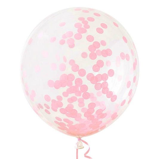 Confetti Balloons Pack 6 Rose Pink (45cm)