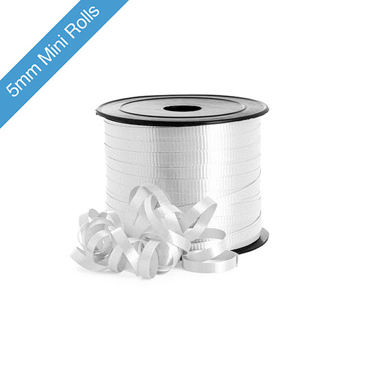 Ribbon Curling 5mm Mini Roll White (5mmx85m)
