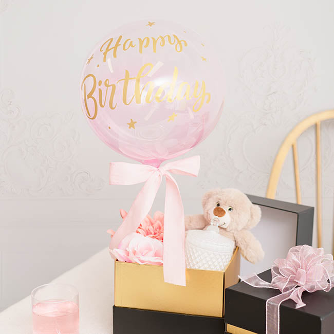 Sticker Happy Birthday Pack 10 Gold (20x28cmL)