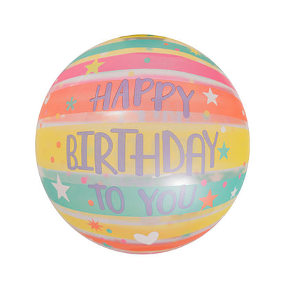 Printed Bubble Balloon 18" Happy Birthday To You (46cmD)