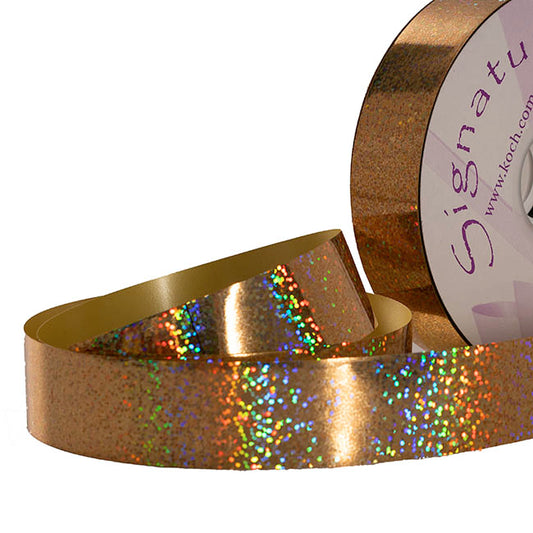 Premium Poly Ribbon Metallic Glitter Champagne (30mmx91m)