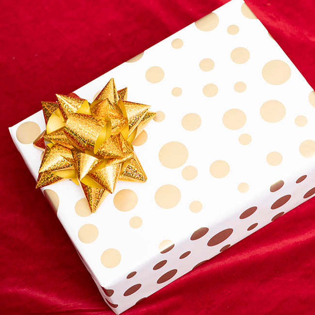 Premium Poly Ribbon Metallic Faux Glitter Gold (30mmx91m)