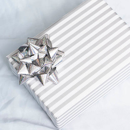 Premium Poly Ribbon Metallic Glitter Silver (30mmx91m)