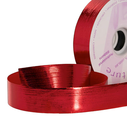 Premium NoTear Ribbon Embossed Metallic Red (30mmx91m)